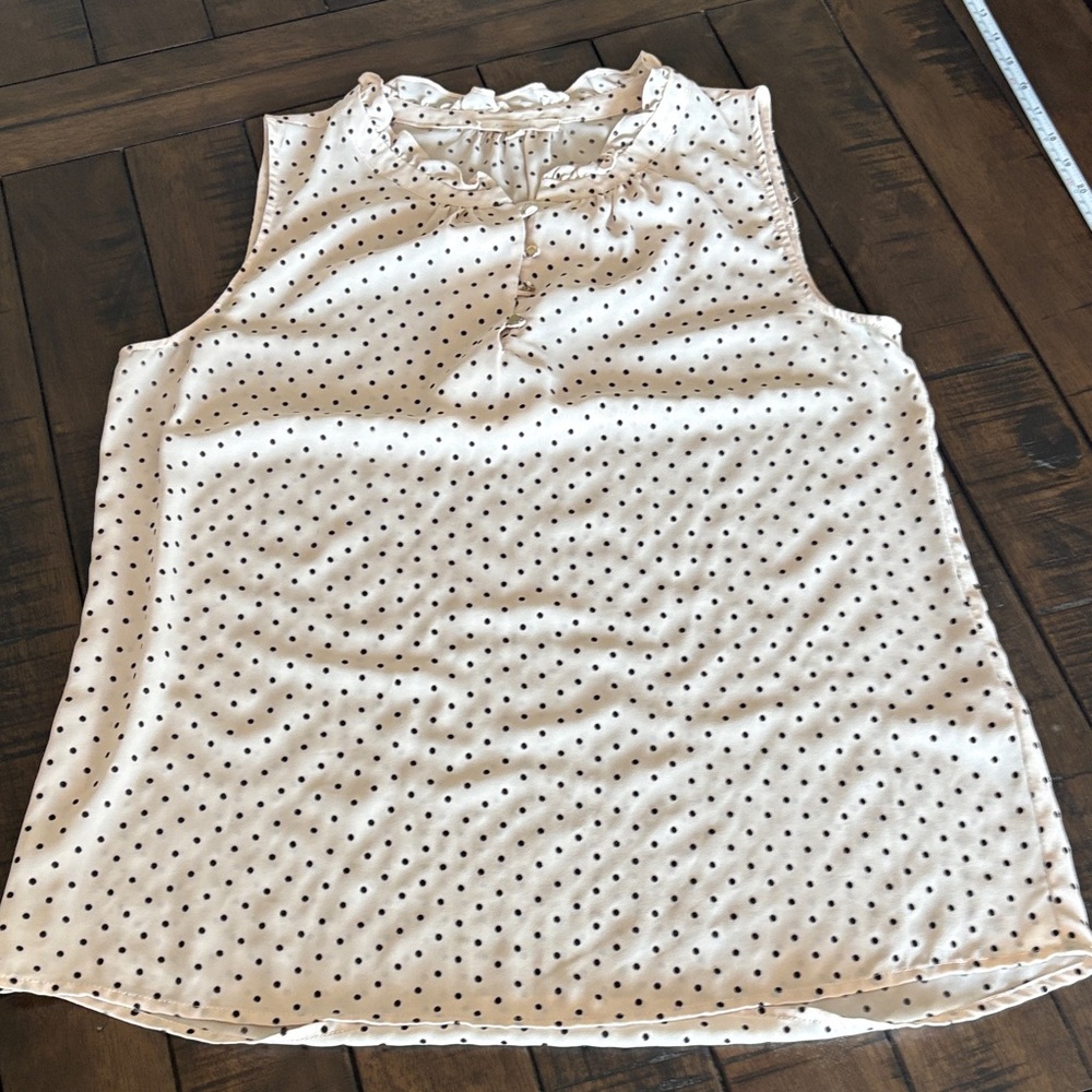41 Hawthorn Cream and Black Polka Dot Blouse